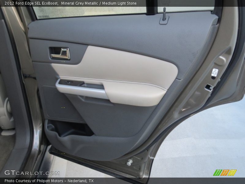 Mineral Grey Metallic / Medium Light Stone 2012 Ford Edge SEL EcoBoost