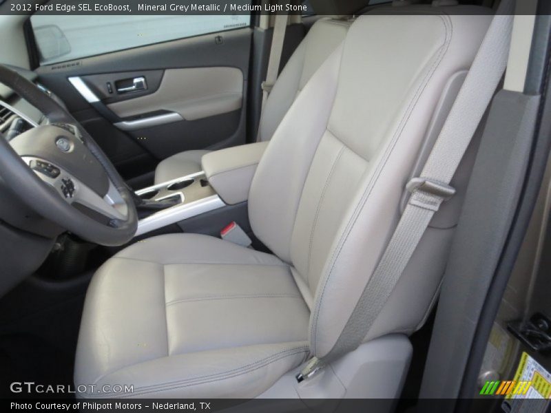 Mineral Grey Metallic / Medium Light Stone 2012 Ford Edge SEL EcoBoost