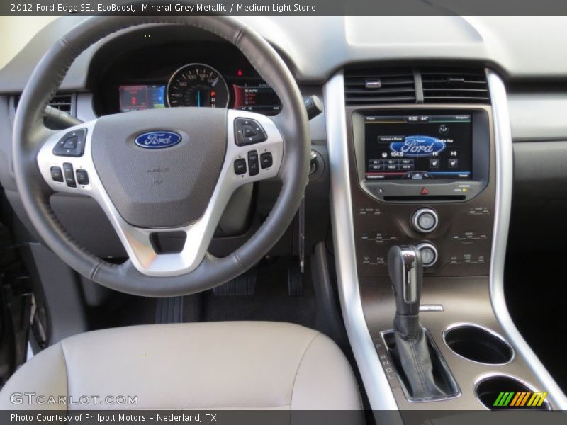 Mineral Grey Metallic / Medium Light Stone 2012 Ford Edge SEL EcoBoost