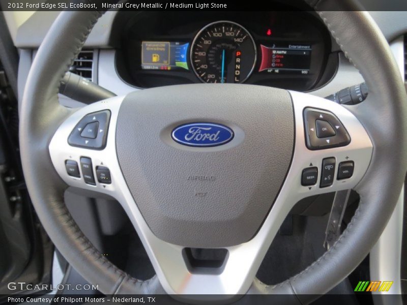 Mineral Grey Metallic / Medium Light Stone 2012 Ford Edge SEL EcoBoost