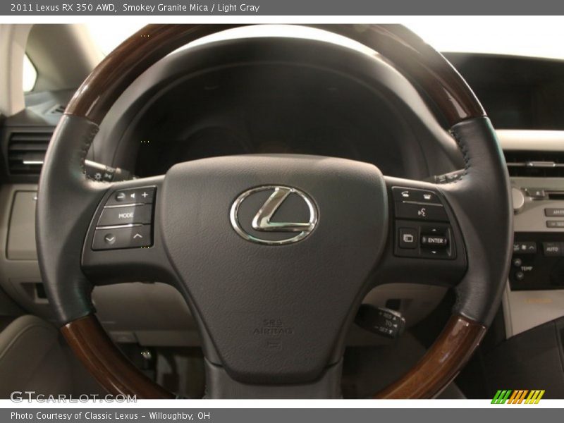 Smokey Granite Mica / Light Gray 2011 Lexus RX 350 AWD