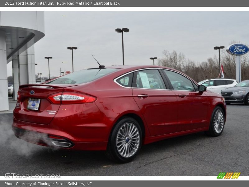 Ruby Red Metallic / Charcoal Black 2013 Ford Fusion Titanium