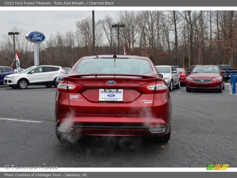 Ruby Red Metallic / Charcoal Black 2013 Ford Fusion Titanium