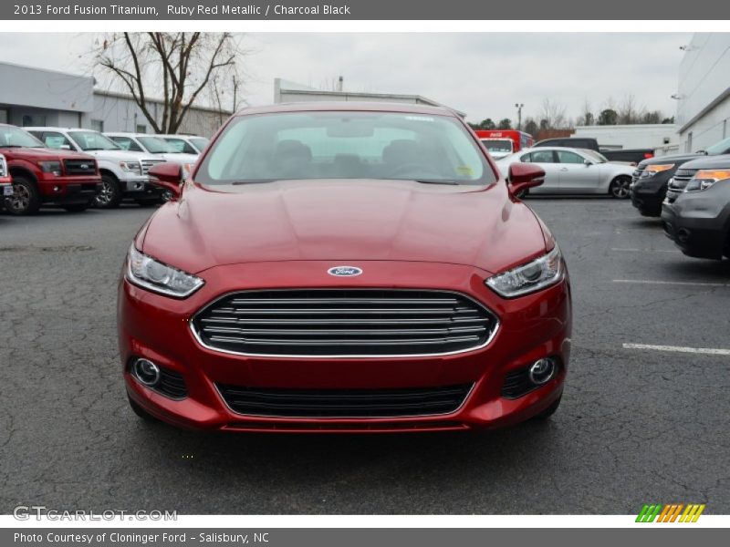 Ruby Red Metallic / Charcoal Black 2013 Ford Fusion Titanium