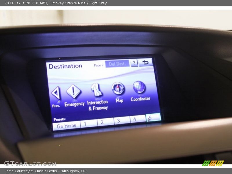 Smokey Granite Mica / Light Gray 2011 Lexus RX 350 AWD