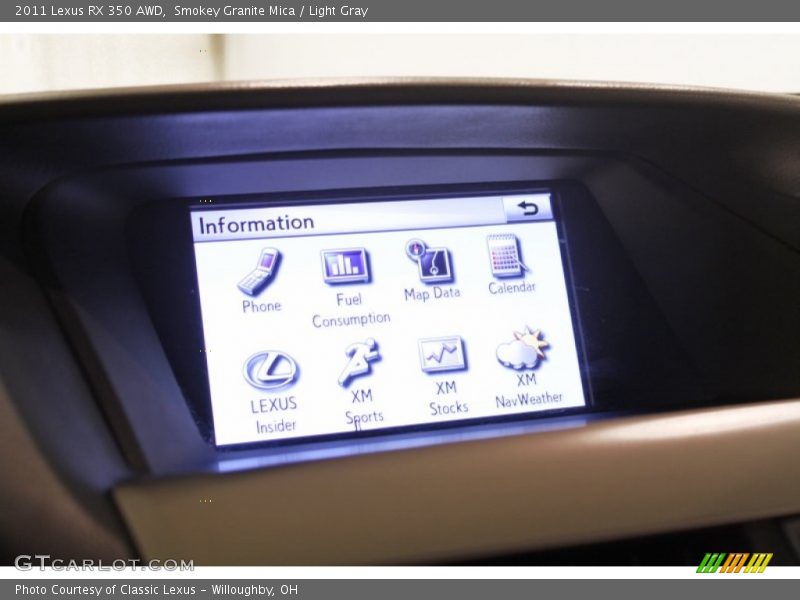 Smokey Granite Mica / Light Gray 2011 Lexus RX 350 AWD