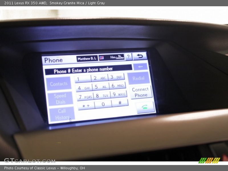 Smokey Granite Mica / Light Gray 2011 Lexus RX 350 AWD