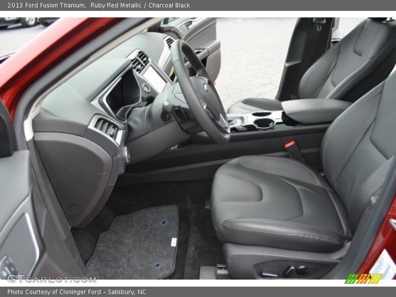 Ruby Red Metallic / Charcoal Black 2013 Ford Fusion Titanium