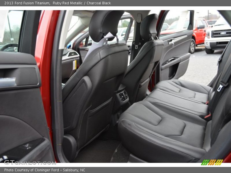 Ruby Red Metallic / Charcoal Black 2013 Ford Fusion Titanium