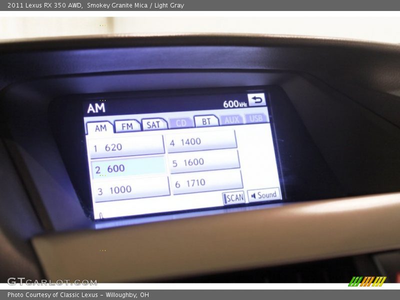 Smokey Granite Mica / Light Gray 2011 Lexus RX 350 AWD