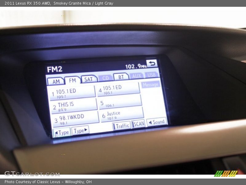 Smokey Granite Mica / Light Gray 2011 Lexus RX 350 AWD