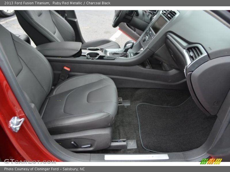 Ruby Red Metallic / Charcoal Black 2013 Ford Fusion Titanium
