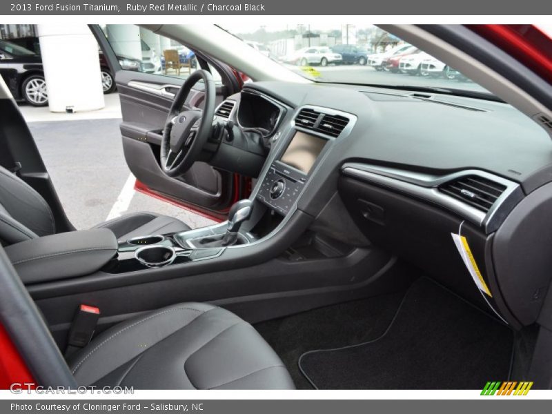 Ruby Red Metallic / Charcoal Black 2013 Ford Fusion Titanium