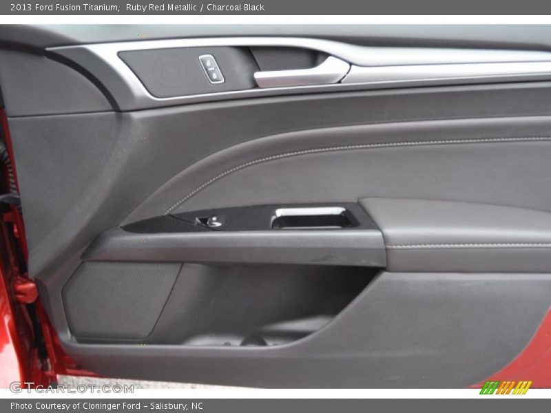 Ruby Red Metallic / Charcoal Black 2013 Ford Fusion Titanium