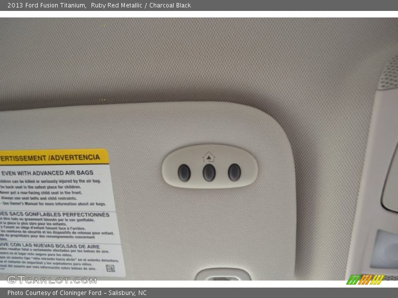Controls of 2013 Fusion Titanium