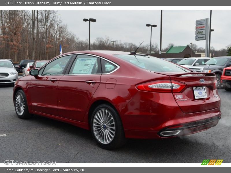 Ruby Red Metallic / Charcoal Black 2013 Ford Fusion Titanium