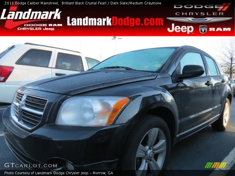 Brilliant Black Crystal Pearl / Dark Slate/Medium Graystone 2011 Dodge Caliber Mainstreet