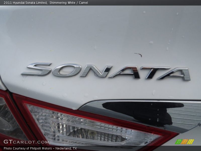 Shimmering White / Camel 2011 Hyundai Sonata Limited