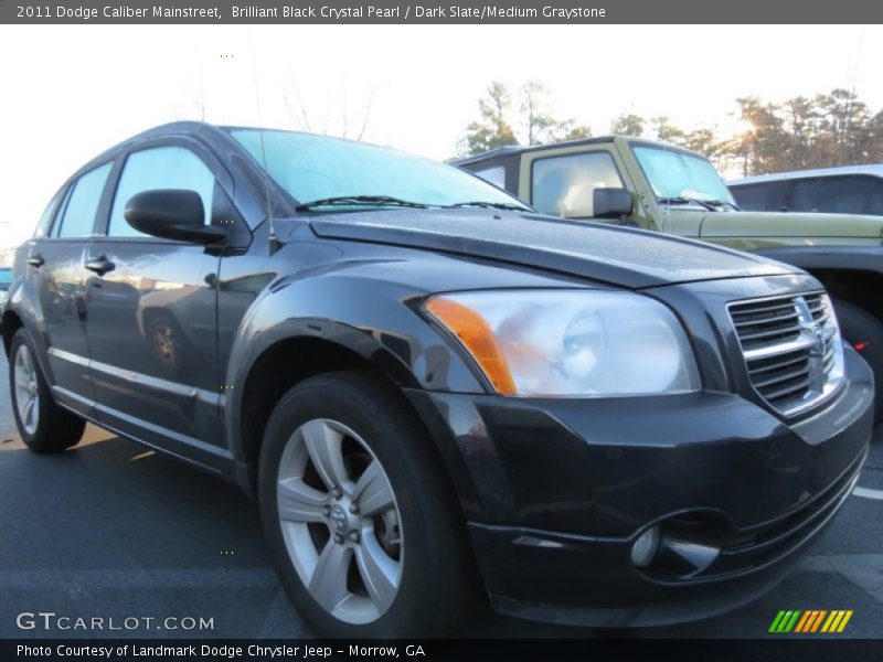 Brilliant Black Crystal Pearl / Dark Slate/Medium Graystone 2011 Dodge Caliber Mainstreet