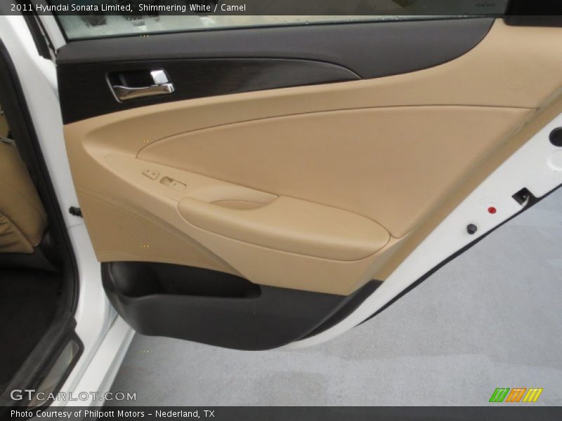 Shimmering White / Camel 2011 Hyundai Sonata Limited