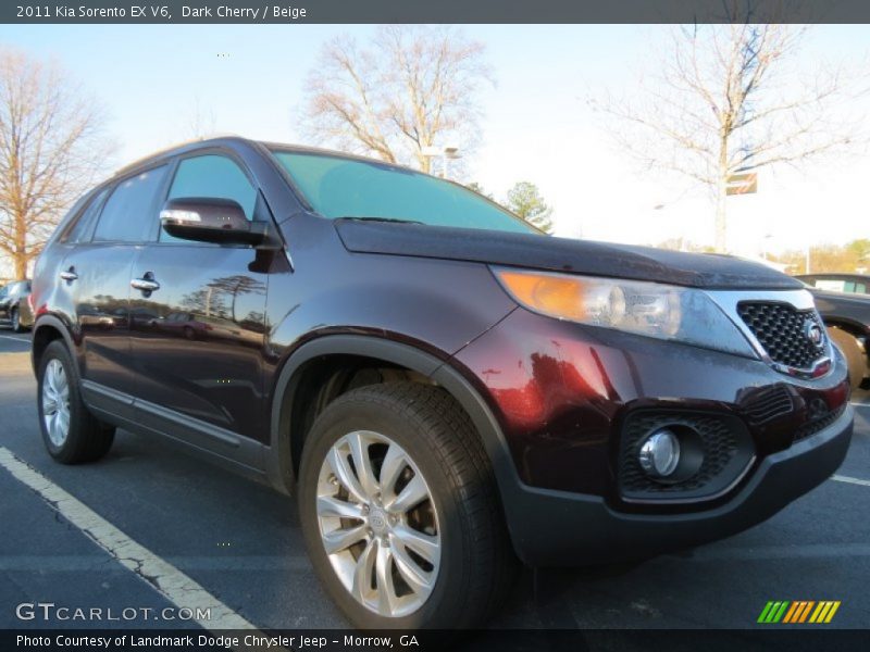 Dark Cherry / Beige 2011 Kia Sorento EX V6