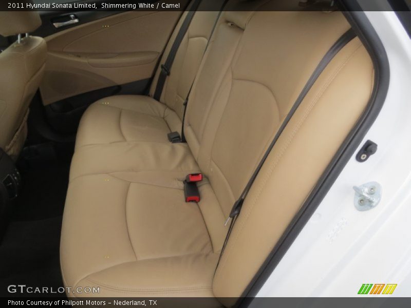 Shimmering White / Camel 2011 Hyundai Sonata Limited