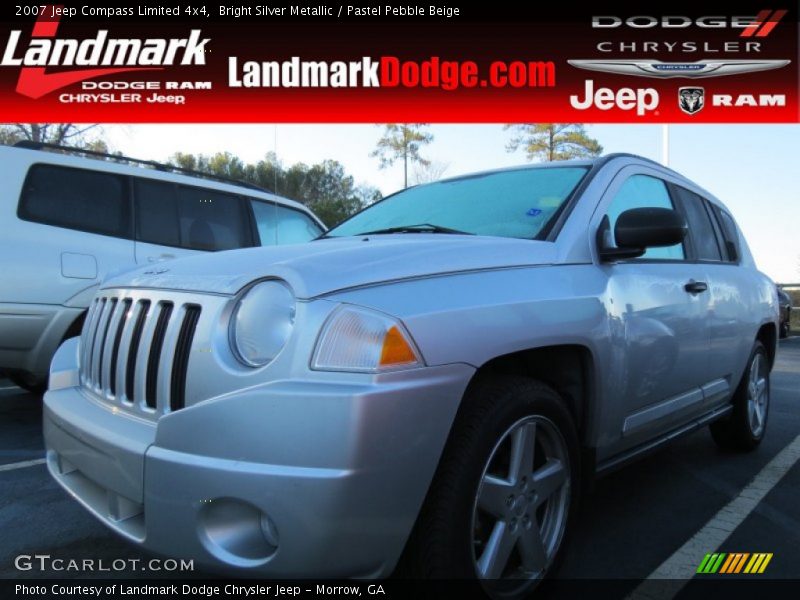 Bright Silver Metallic / Pastel Pebble Beige 2007 Jeep Compass Limited 4x4