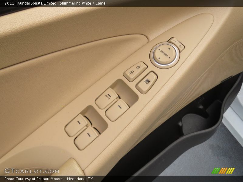 Shimmering White / Camel 2011 Hyundai Sonata Limited