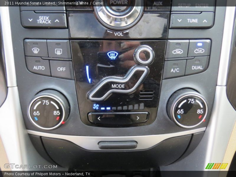 Shimmering White / Camel 2011 Hyundai Sonata Limited