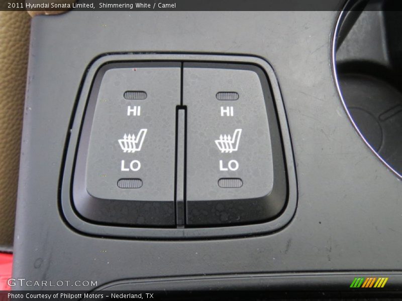 Shimmering White / Camel 2011 Hyundai Sonata Limited