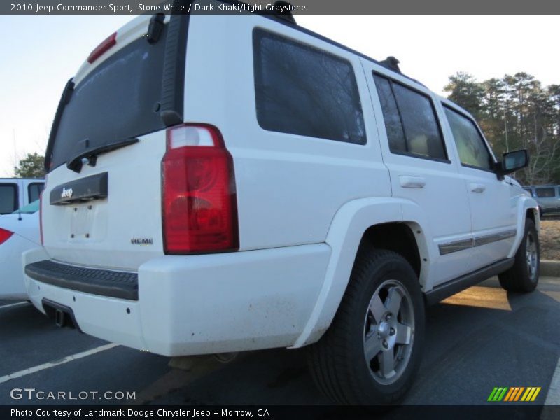 Stone White / Dark Khaki/Light Graystone 2010 Jeep Commander Sport