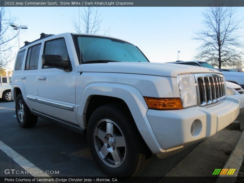 Stone White / Dark Khaki/Light Graystone 2010 Jeep Commander Sport
