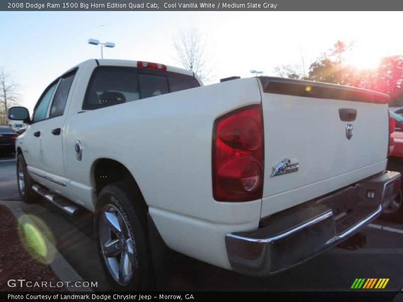Cool Vanilla White / Medium Slate Gray 2008 Dodge Ram 1500 Big Horn Edition Quad Cab