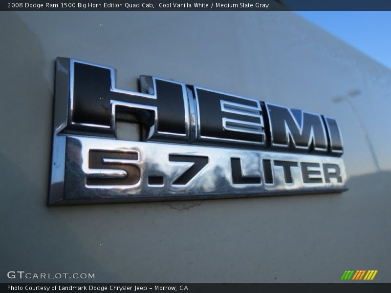 Cool Vanilla White / Medium Slate Gray 2008 Dodge Ram 1500 Big Horn Edition Quad Cab