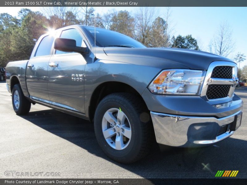 Mineral Gray Metallic / Black/Diesel Gray 2013 Ram 1500 SLT Crew Cab