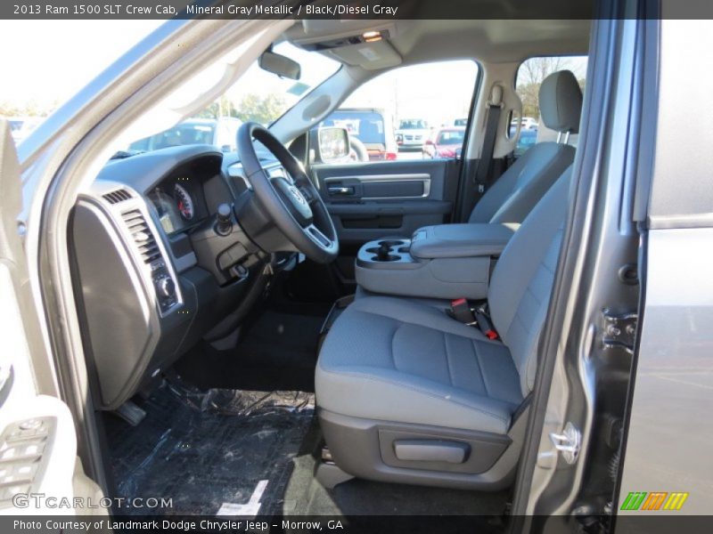 Mineral Gray Metallic / Black/Diesel Gray 2013 Ram 1500 SLT Crew Cab