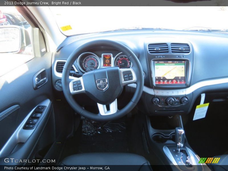 Bright Red / Black 2013 Dodge Journey Crew