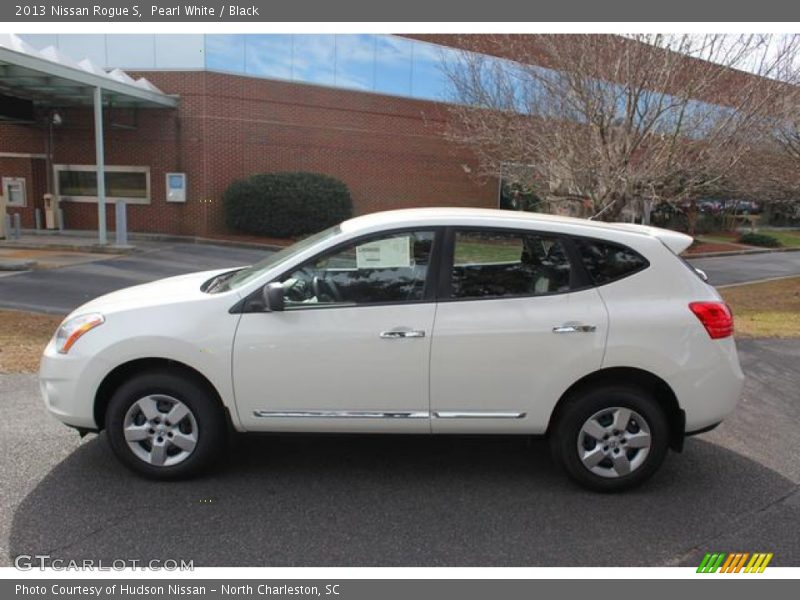 Pearl White / Black 2013 Nissan Rogue S