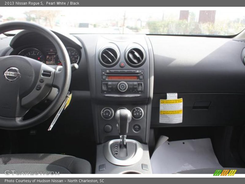 Pearl White / Black 2013 Nissan Rogue S