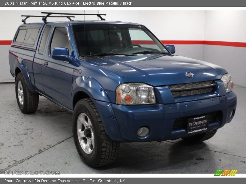 Electric Blue Metallic / Black 2001 Nissan Frontier SC V6 King Cab 4x4