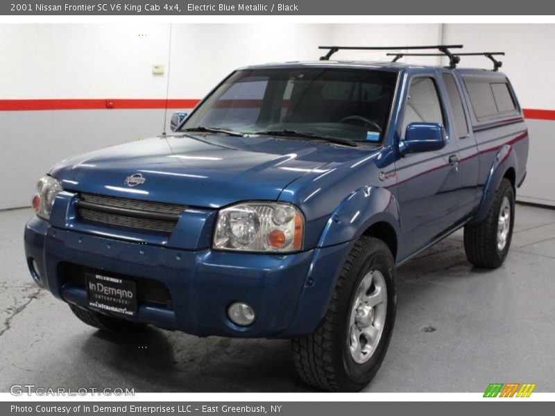 Electric Blue Metallic / Black 2001 Nissan Frontier SC V6 King Cab 4x4