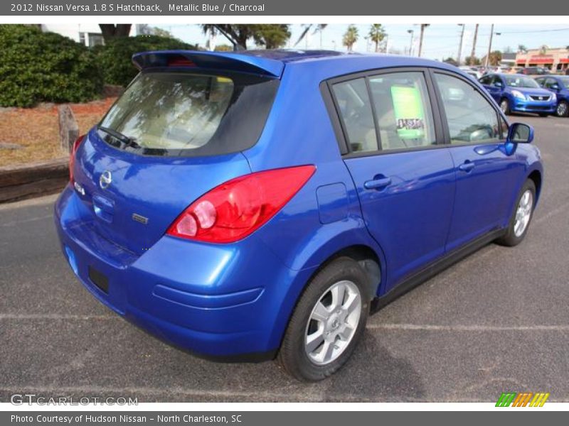 Metallic Blue / Charcoal 2012 Nissan Versa 1.8 S Hatchback