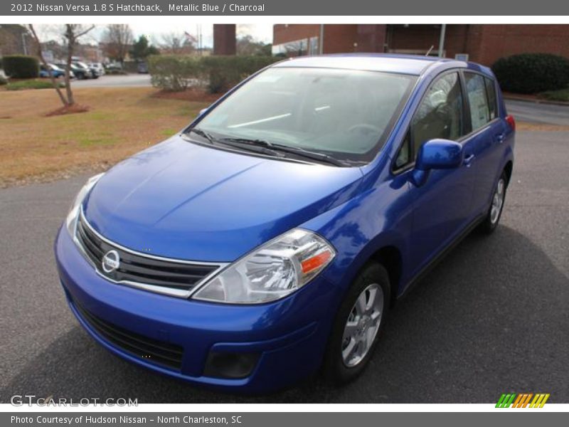 Metallic Blue / Charcoal 2012 Nissan Versa 1.8 S Hatchback