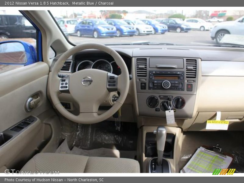 Metallic Blue / Charcoal 2012 Nissan Versa 1.8 S Hatchback
