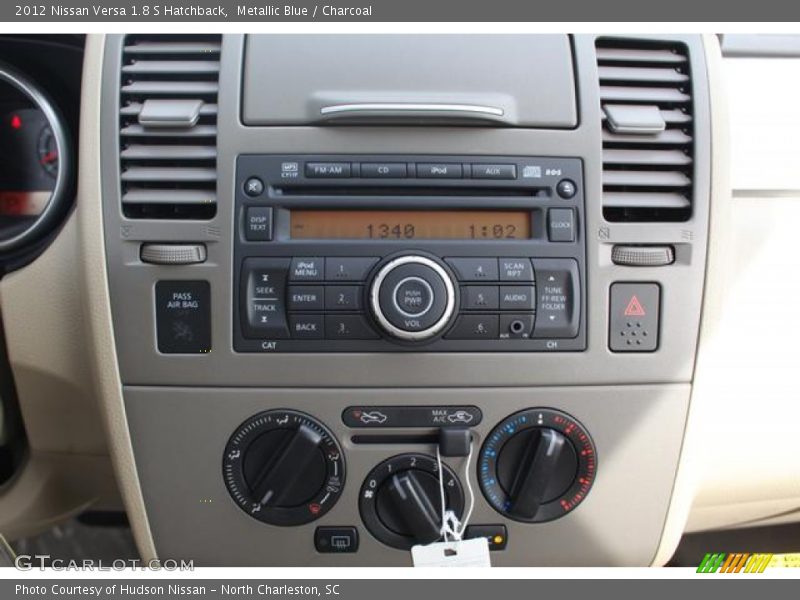 Metallic Blue / Charcoal 2012 Nissan Versa 1.8 S Hatchback