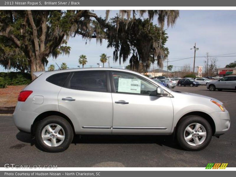 Brilliant Silver / Black 2013 Nissan Rogue S