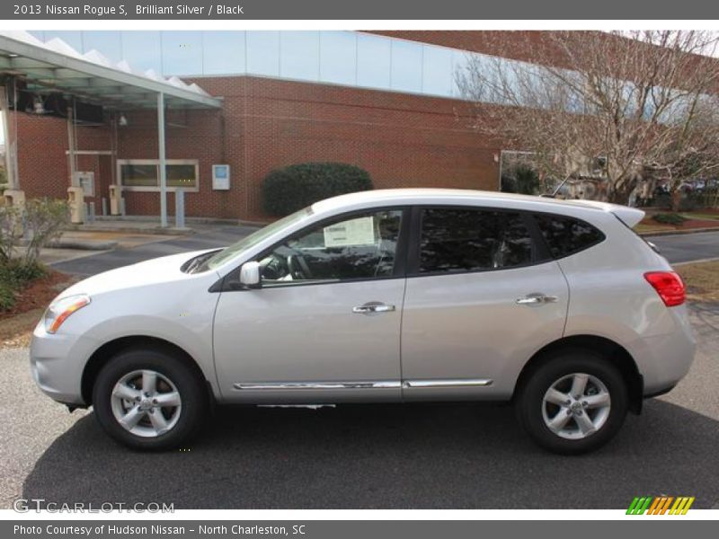 Brilliant Silver / Black 2013 Nissan Rogue S