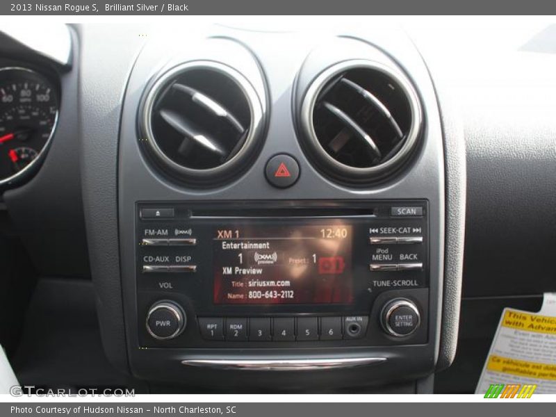 Brilliant Silver / Black 2013 Nissan Rogue S