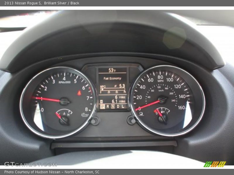 Brilliant Silver / Black 2013 Nissan Rogue S