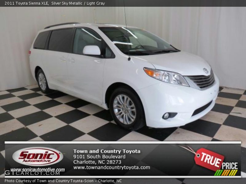 Silver Sky Metallic / Light Gray 2011 Toyota Sienna XLE